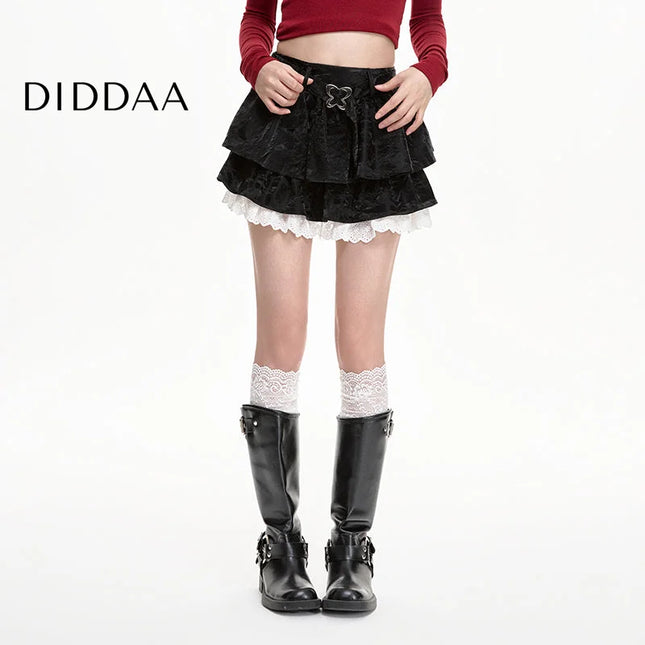 Black High-Waisted A-Line Puffy Skirt for Women - S / Black - Skirts