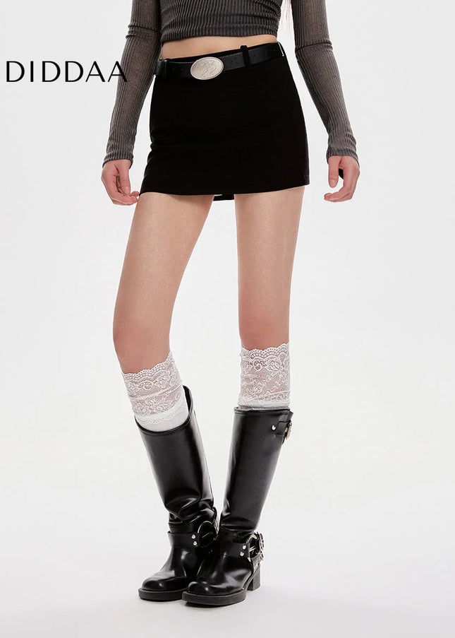 Black High-Waisted A-Line Skirt for Women - Skirts