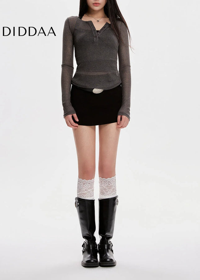 Black High-Waisted A-Line Skirt for Women - Skirts