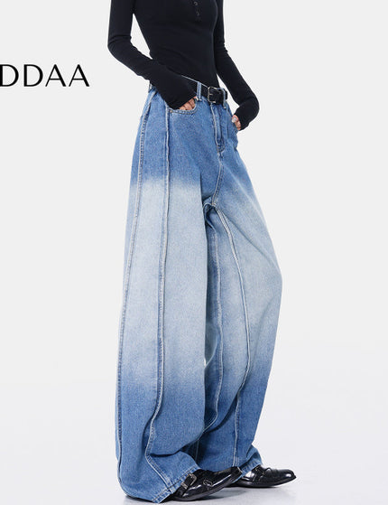 Black High-Waisted Loose Wide-Leg Jeans - S / Light Blue - Women’s Jeans