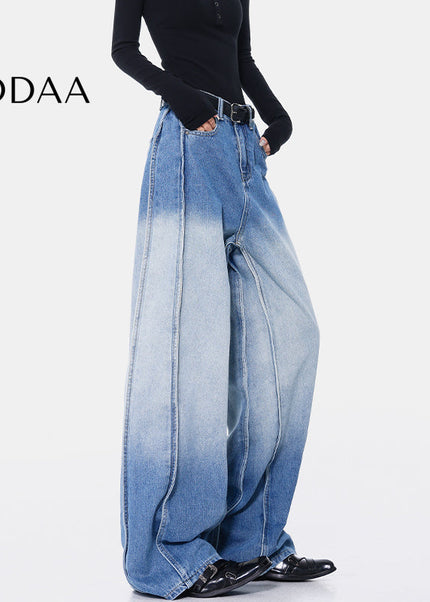 Black High-Waisted Loose Wide-Leg Jeans - S / Light Blue - Women’s Jeans