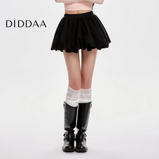 Black High-Waisted Slim A-Line Skirt for Women - S / Black - Skirts