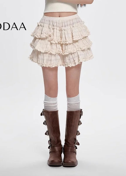 Black High-Waisted Tutu Skirt Slim A-Line for Summer - S / Apricot - Skirts