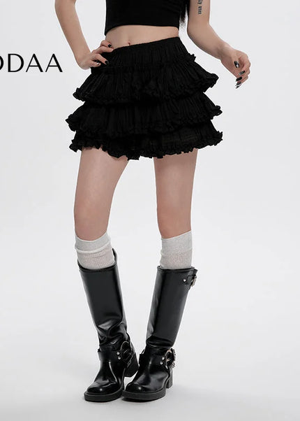 Black High-Waisted Tutu Skirt Slim A-Line for Summer - S / Black - Skirts