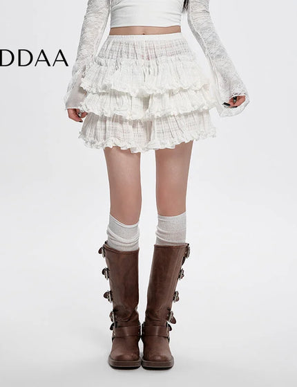Black High-Waisted Tutu Skirt Slim A-Line for Summer - S / White - Skirts