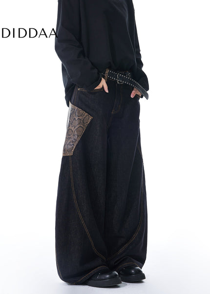 Black Long Baggy Jeans - Men’s Jeans