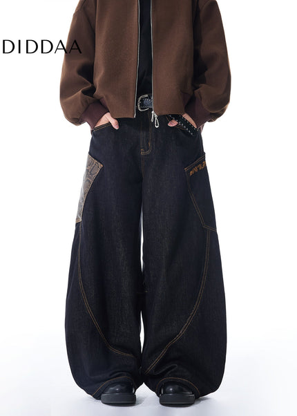 Black Long Baggy Jeans - Men’s Jeans