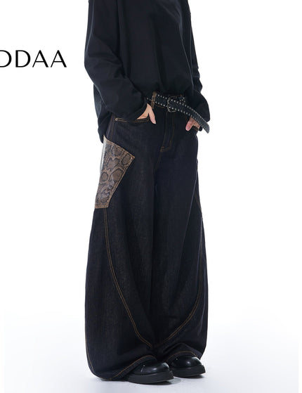 Black Long Baggy Jeans - Black / S - Men’s Jeans