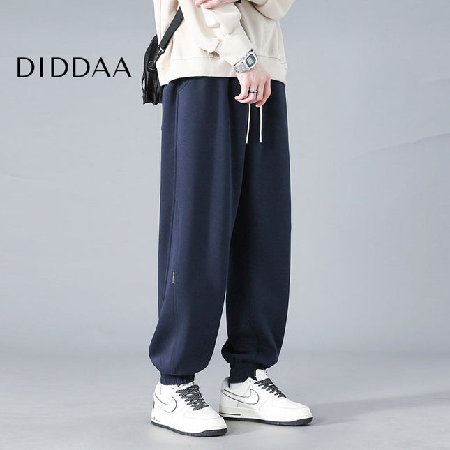 Black Loose Casual Drawstring Sweatpants for Men - M / Dark Blue - Unisex Sweatpants