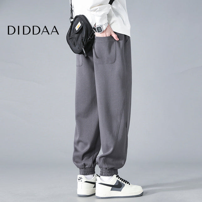 Black Loose Casual Drawstring Sweatpants for Men - M / Grey - Unisex Sweatpants