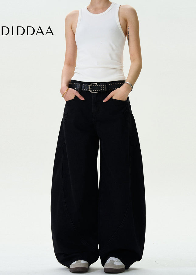 Black Loose Fit Casual Machete Jeans for Men and Women - Men’s Jeans