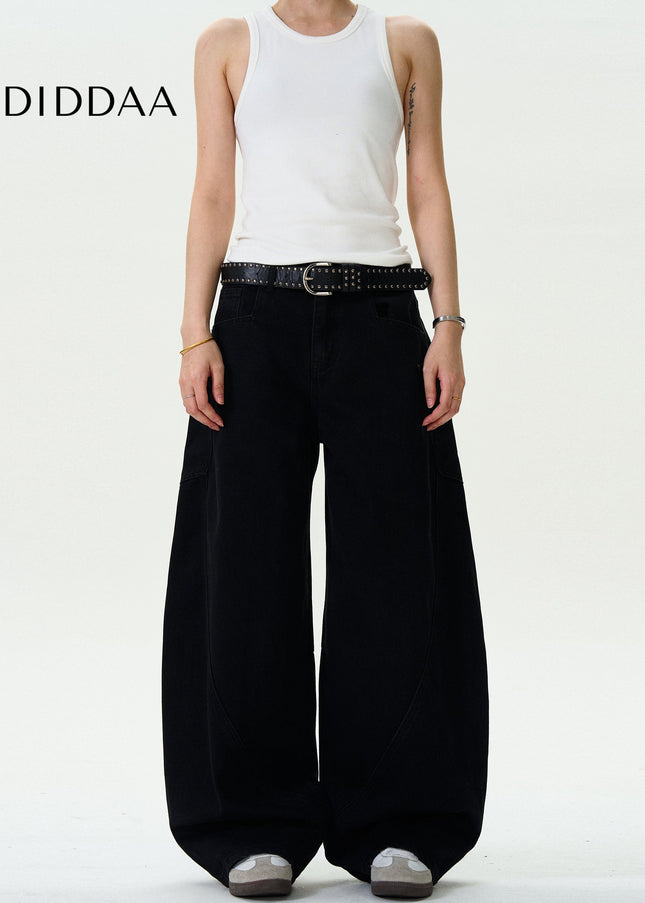 Black Loose Fit Casual Machete Jeans for Men and Women - Men’s Jeans