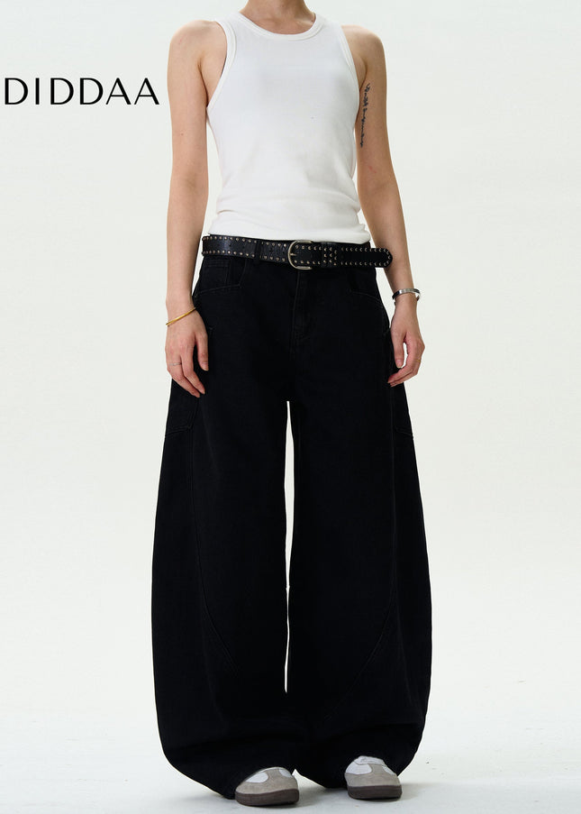 Black Loose Fit Casual Machete Jeans for Men and Women - Men’s Jeans