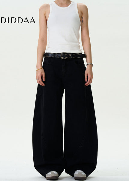 Black Loose Fit Casual Machete Jeans for Men and Women - Men’s Jeans