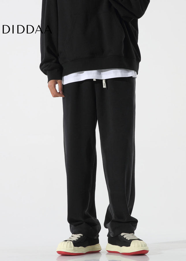 Black Loose Fit Casual Sweatpants for Men - Unisex Sweatpants