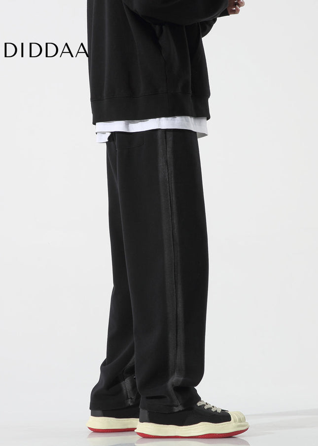 Black Loose Fit Casual Sweatpants for Men - Unisex Sweatpants