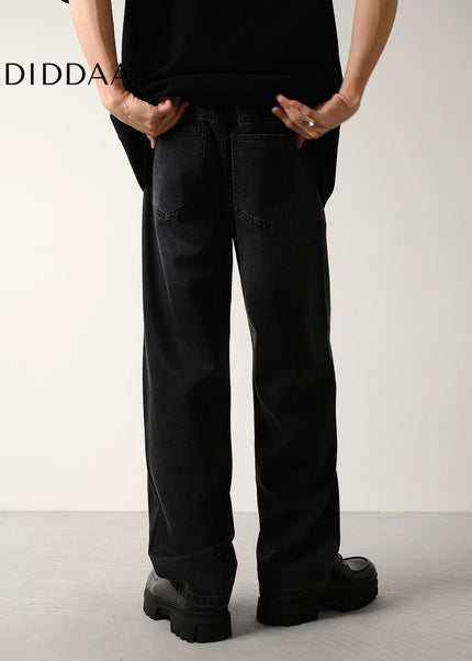 Black Loose Fit Elasticated Waist Jeans - Men’s Jeans