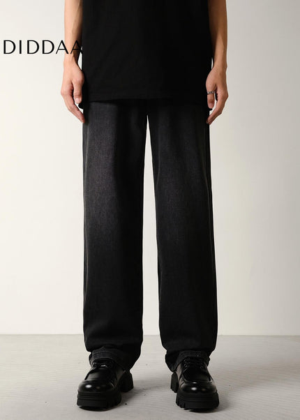 Black Loose Fit Elasticated Waist Jeans - Men’s Jeans