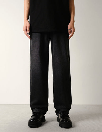 Black Loose Fit Elasticated Waist Jeans - S / Black - Men’s Jeans