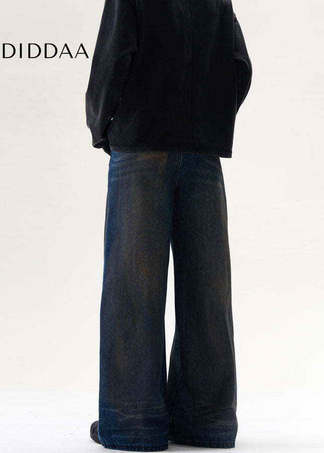 Black Loose Fit MADWITCH Retro Straight Jeans - Men’s Jeans