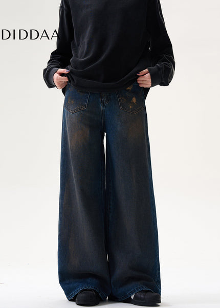 Black Loose Fit MADWITCH Retro Straight Jeans - Men’s Jeans