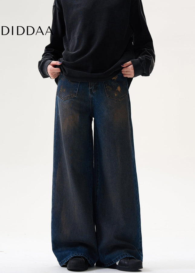 Black Loose Fit MADWITCH Retro Straight Jeans - Men’s Jeans