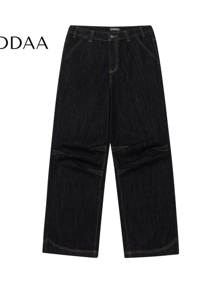 Black Loose Fit Retro Wide-Leg Jeans for Men - XS / Black - Men’s Jeans