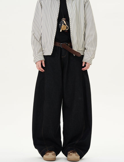 Black Loose Fit Vintage Denim Wide-Leg Jeans - S / Black - Men’s Jeans