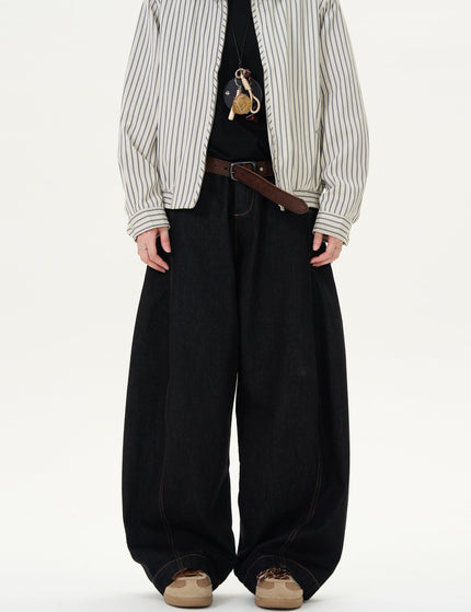Black Loose Fit Vintage Denim Wide-Leg Jeans - S / Black - Men’s Jeans