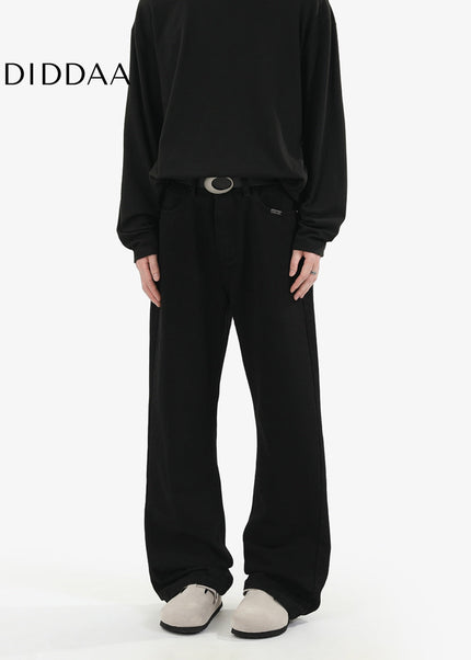 Black Loose Fit Vintage Wash Bootcut Jeans - Men’s Jeans