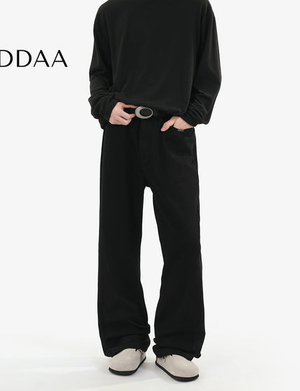 Black Loose Fit Vintage Wash Bootcut Jeans - S / Black - Men’s Jeans