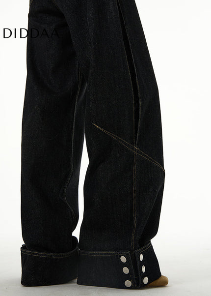 Black Loose Fit Wide Leg Jeans for Men - Women’s Jeans