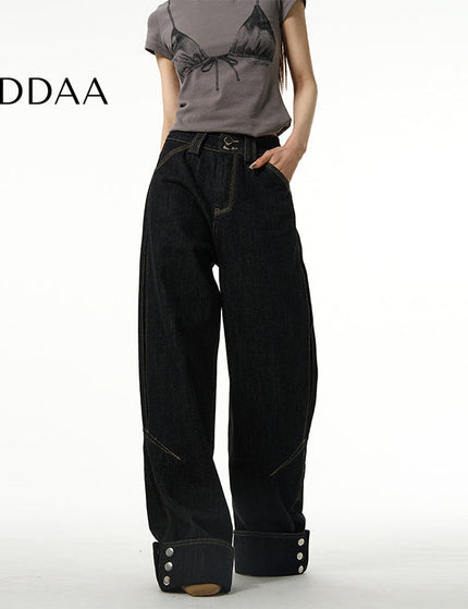 Black Loose Fit Wide Leg Jeans for Men - XS / Black - Women’s Jeans