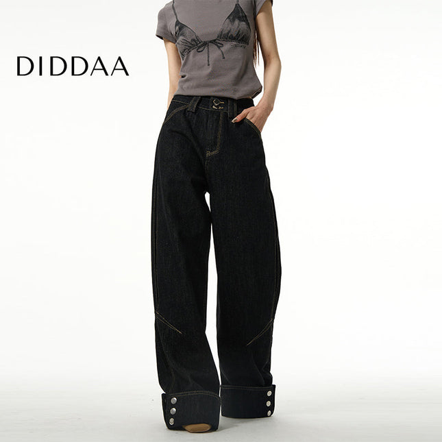 Black Loose Fit Wide Leg Jeans for Men - XS / Black - Women’s Jeans