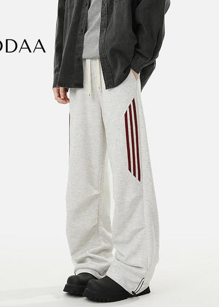 Black Loose Fit Wide-Leg Sweatpants for Men - S / Grey - Unisex Sweatpants