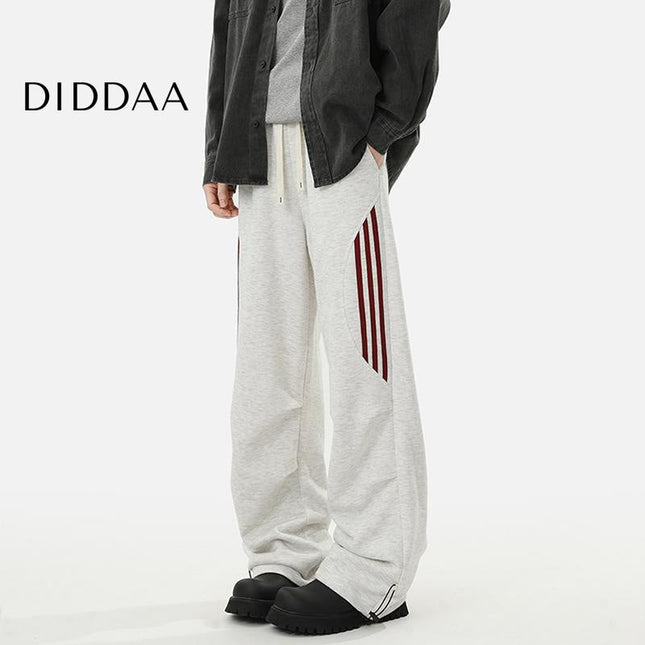 Black Loose Fit Wide-Leg Sweatpants for Men - S / Grey - Unisex Sweatpants