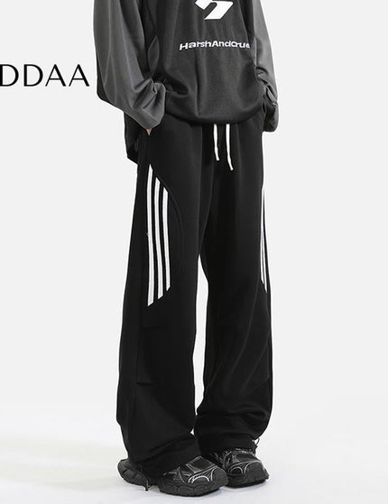 Black Loose Fit Wide-Leg Sweatpants for Men - S / Black - Unisex Sweatpants