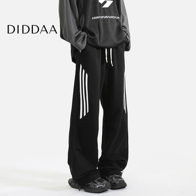 Black Loose Fit Wide-Leg Sweatpants for Men - S / Black - Unisex Sweatpants