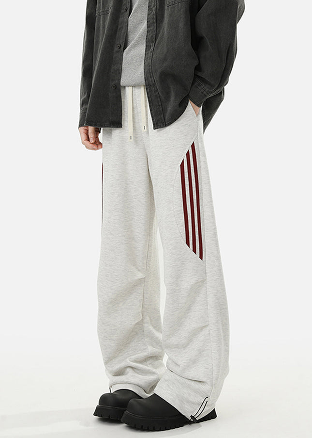 Black Loose Fit Wide-Leg Sweatpants for Men - Unisex Sweatpants