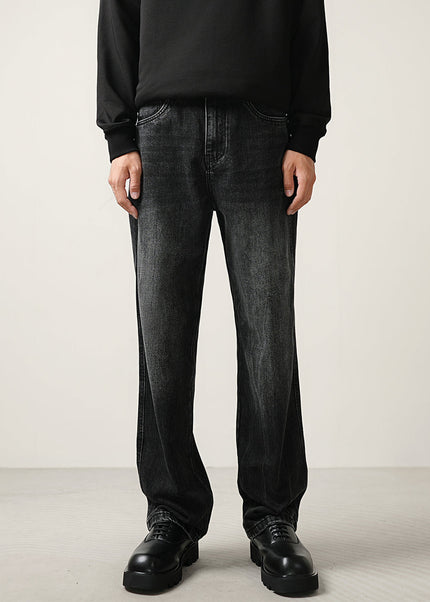 Black Loose Straight Wide Leg Jeans for Men - 28 / Black - Men’s Jeans