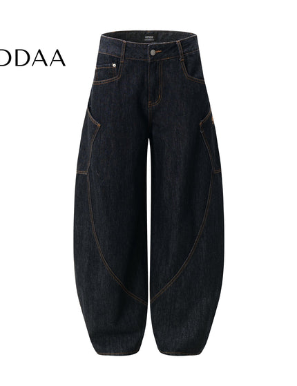 Black Loose Wide-Leg Long-Pocket Cargo Pants - XS / Black - Women’s Jeans