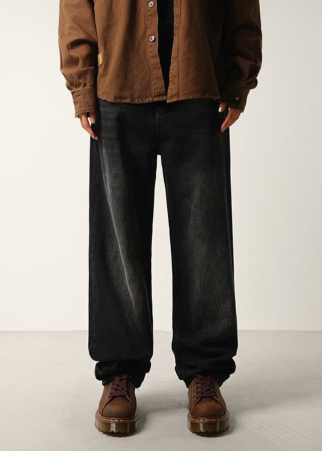 Black Loose Wide Straight Jeans for Men - High Quality - 28 / Black - Men’s Jeans