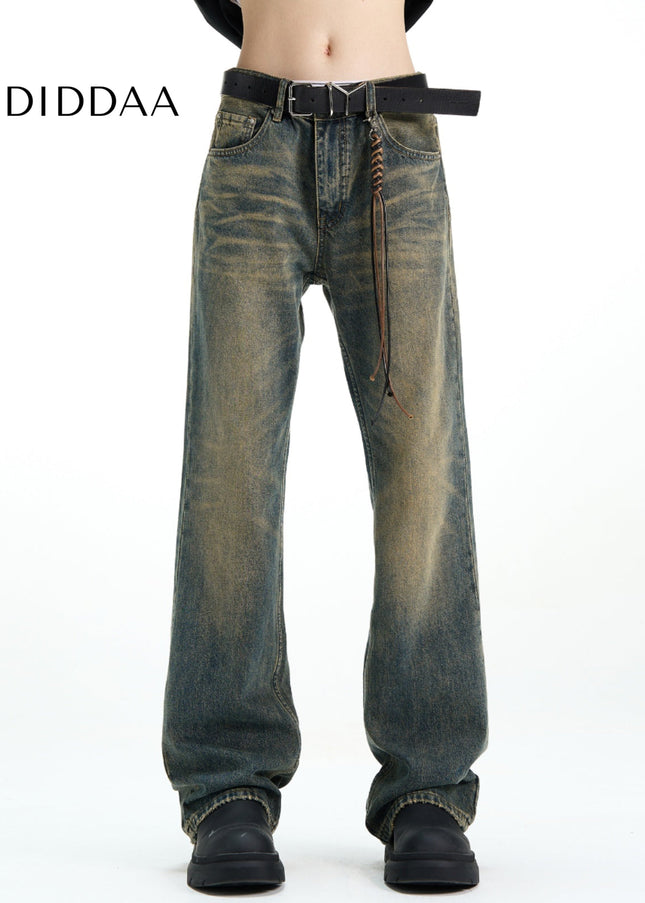 Black Micro Flared Cleanfit Straight Leg Jeans - Men’s Jeans