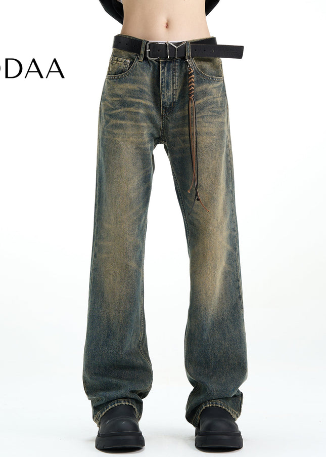 Black Micro Flared Cleanfit Straight Leg Jeans - Men’s Jeans