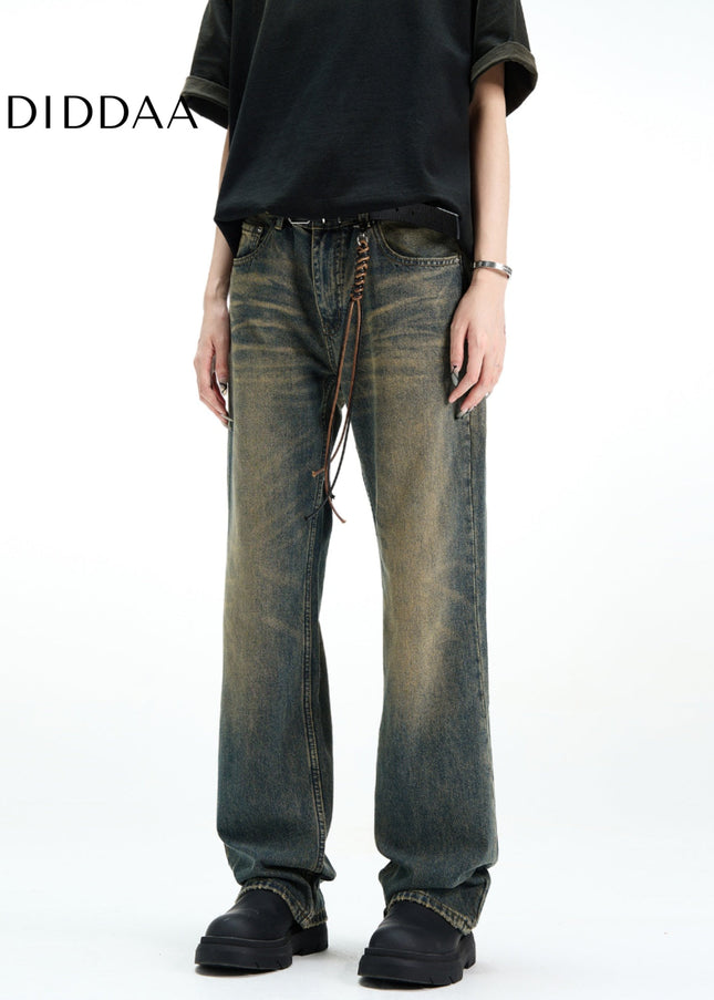 Black Micro Flared Cleanfit Straight Leg Jeans - Men’s Jeans