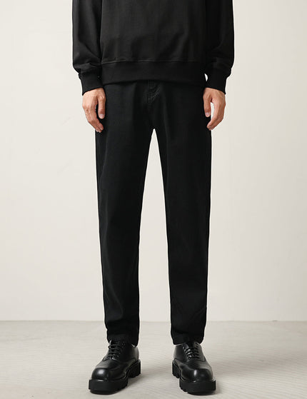 Black Micro Tapered Stretch Jeans for Men - 28 / Black - Men’s Jeans