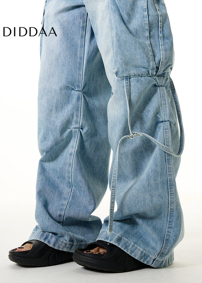 Black Multi-Pocket Cargo Jeans for Handsome Style - Women’s Jeans