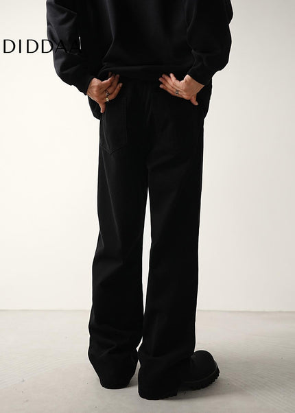Black Relaxed Wide-Leg Jeans for Men’s Fashion - Men’s Jeans