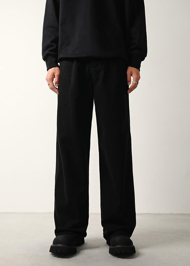 Black Relaxed Wide-Leg Jeans for Men’s Fashion - Men’s Jeans