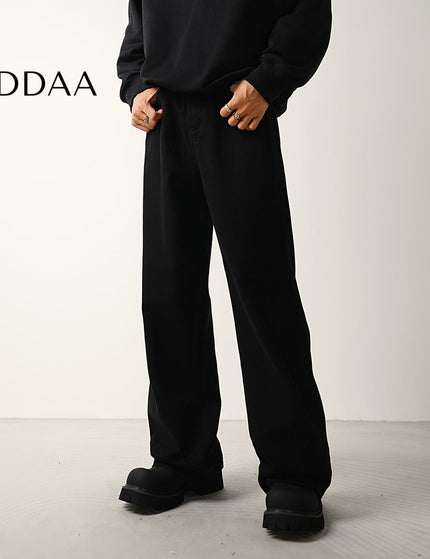 Black Relaxed Wide-Leg Jeans for Men’s Fashion - S / Black - Men’s Jeans